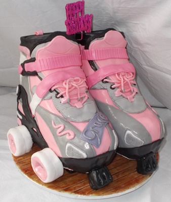 Roller Skating Birthday Cake