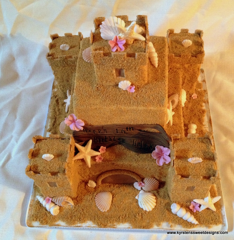 Sand Castle Birthday Cake