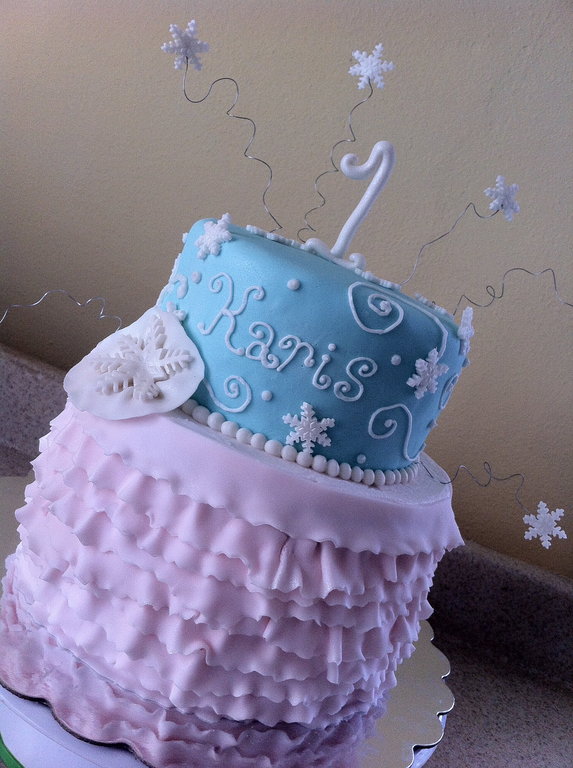 Snowflake Birthday Cake