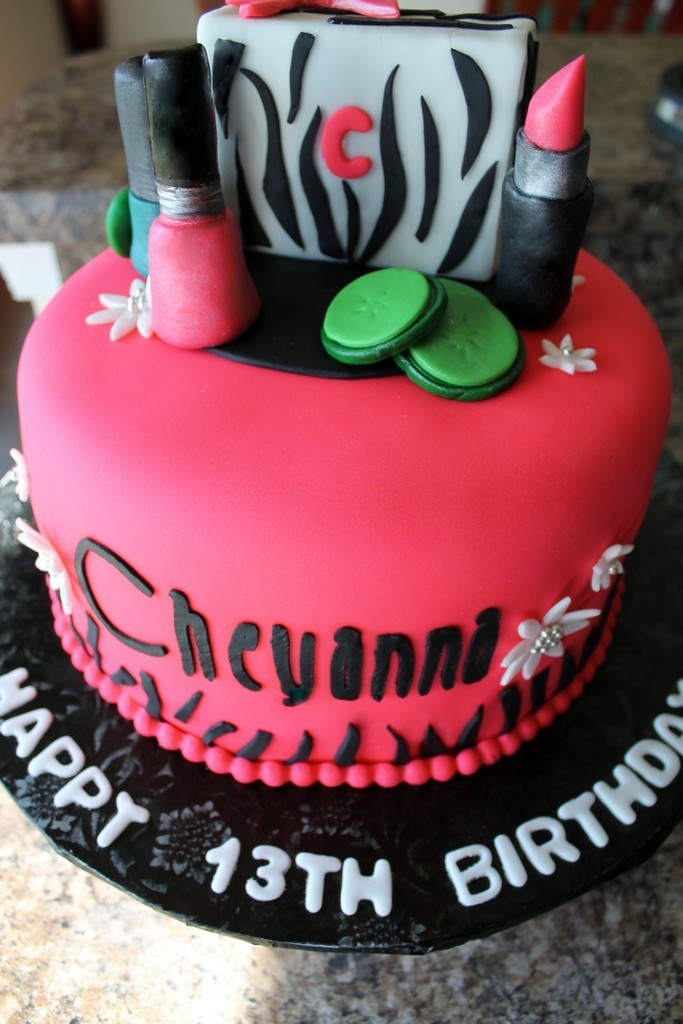 10 Photos of Zebra Print Spa Birthday Cakes For Girls