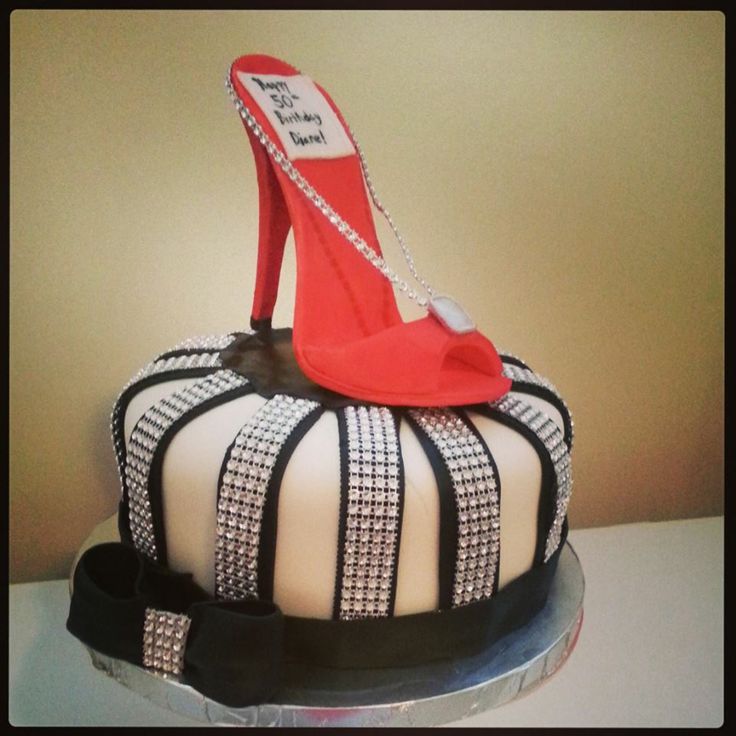 Stiletto Shoe Cake with Bling