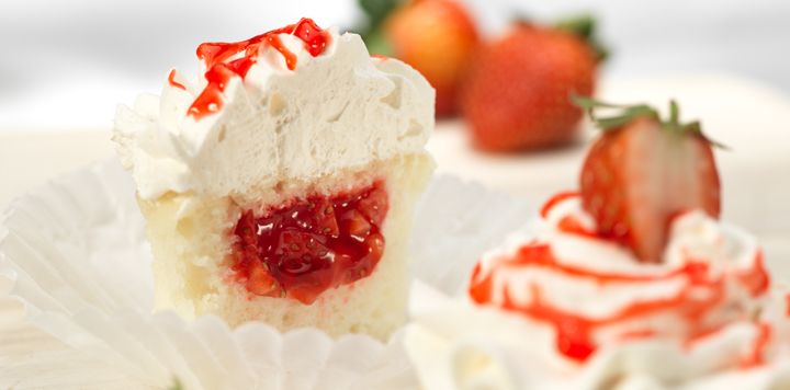 Strawberry Filled Cupcakes Recipe