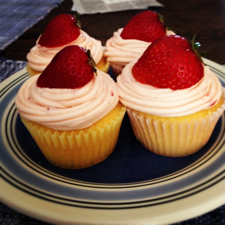 Strawberry Filled Cupcakes