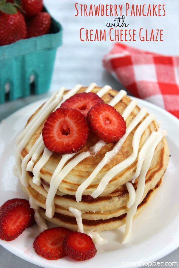 Strawberry Pancakes with Cream Cheese