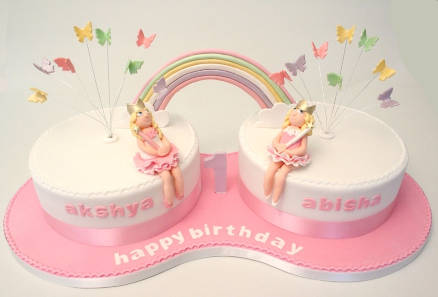 Twin Girls 1st Birthday Cake Ideas