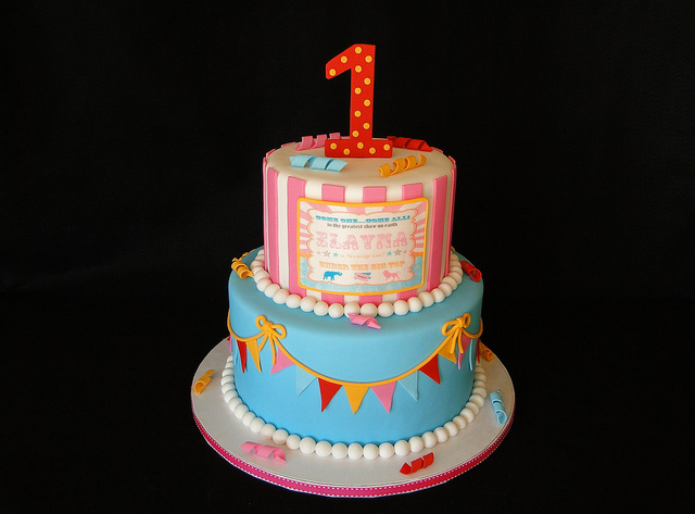 Vintage Circus Birthday Cake