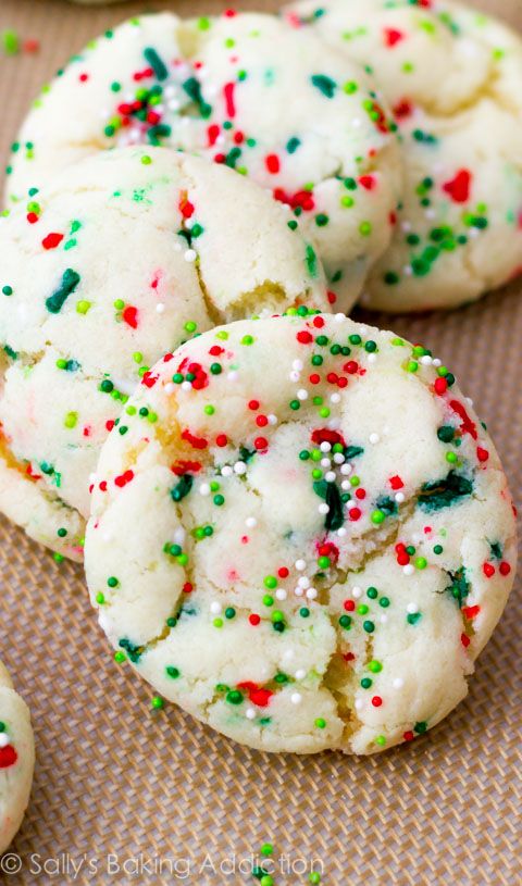 White Cake Mix Christmas Cookies Recipes Sprinkles