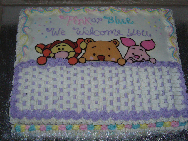 Winnie Pooh Baby Shower Cake