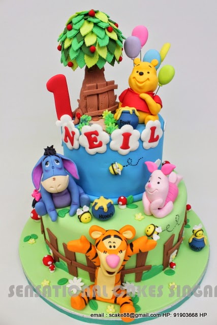 Winnie the Pooh 1st Birthday Cake