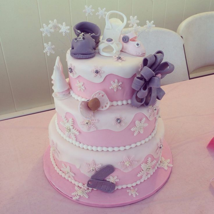 Winter Themed Baby Shower Cake