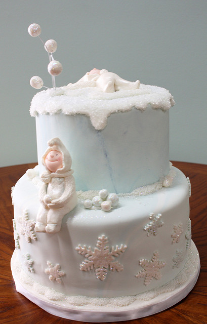 Winter Themed Baby Shower Cake