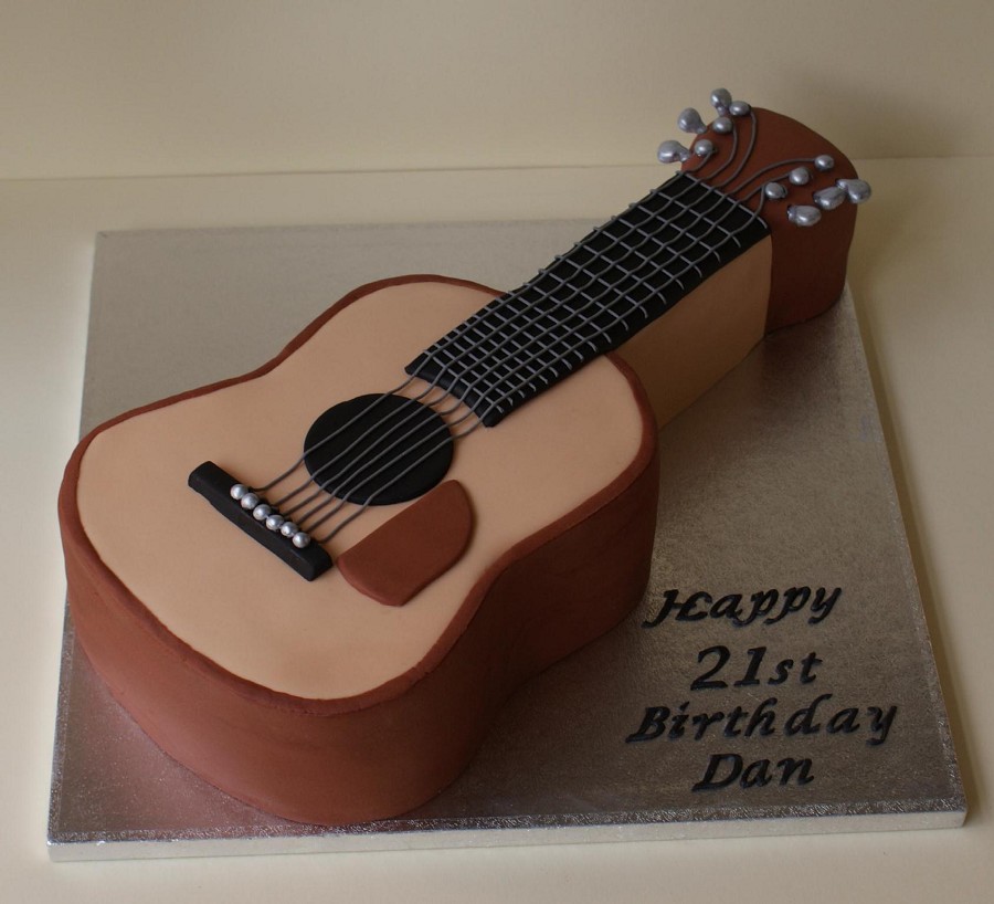 Acoustic Guitar Cake Template