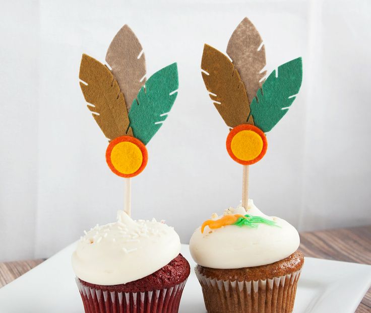 American Indian Cupcake Toppers