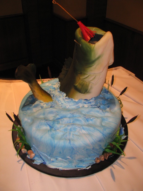 Bass Fish Birthday Cake
