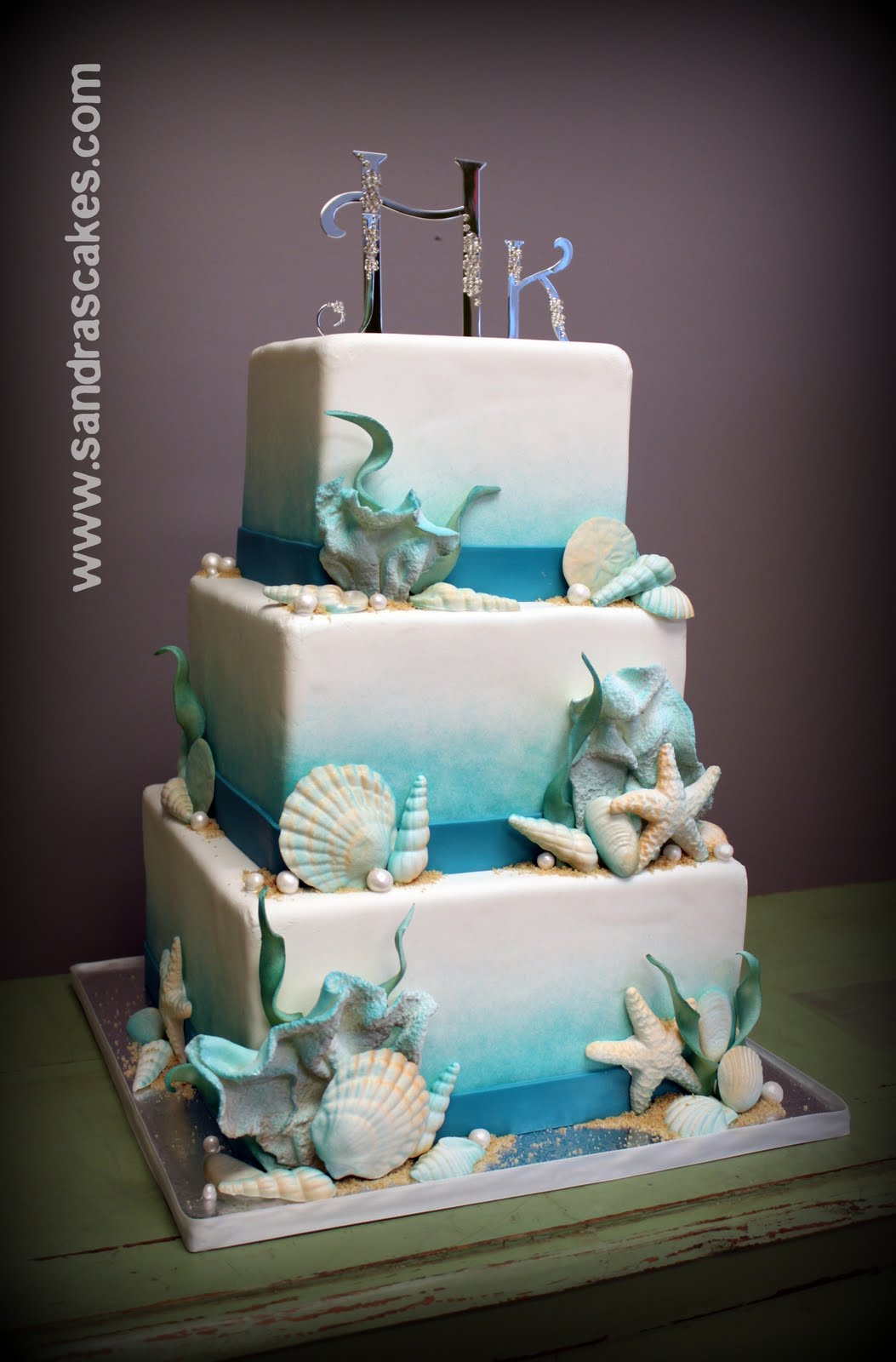 Beach Theme Wedding Cakes Under the Sea