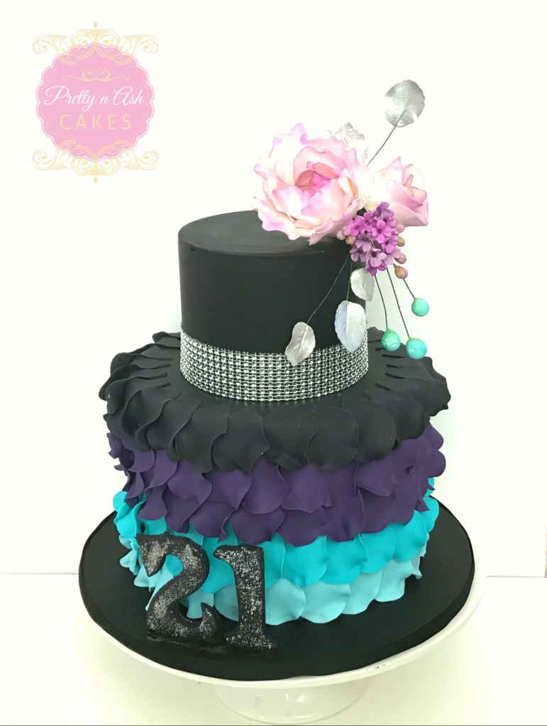 Black and Purple Cake