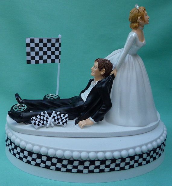 Car Themed Wedding Cake Toppers