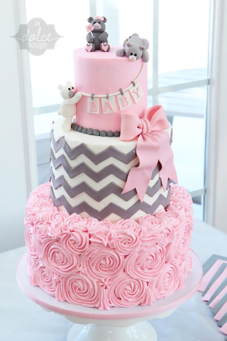 Chevron Baby Shower Cake