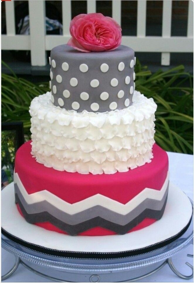 Chevron Birthday Cake