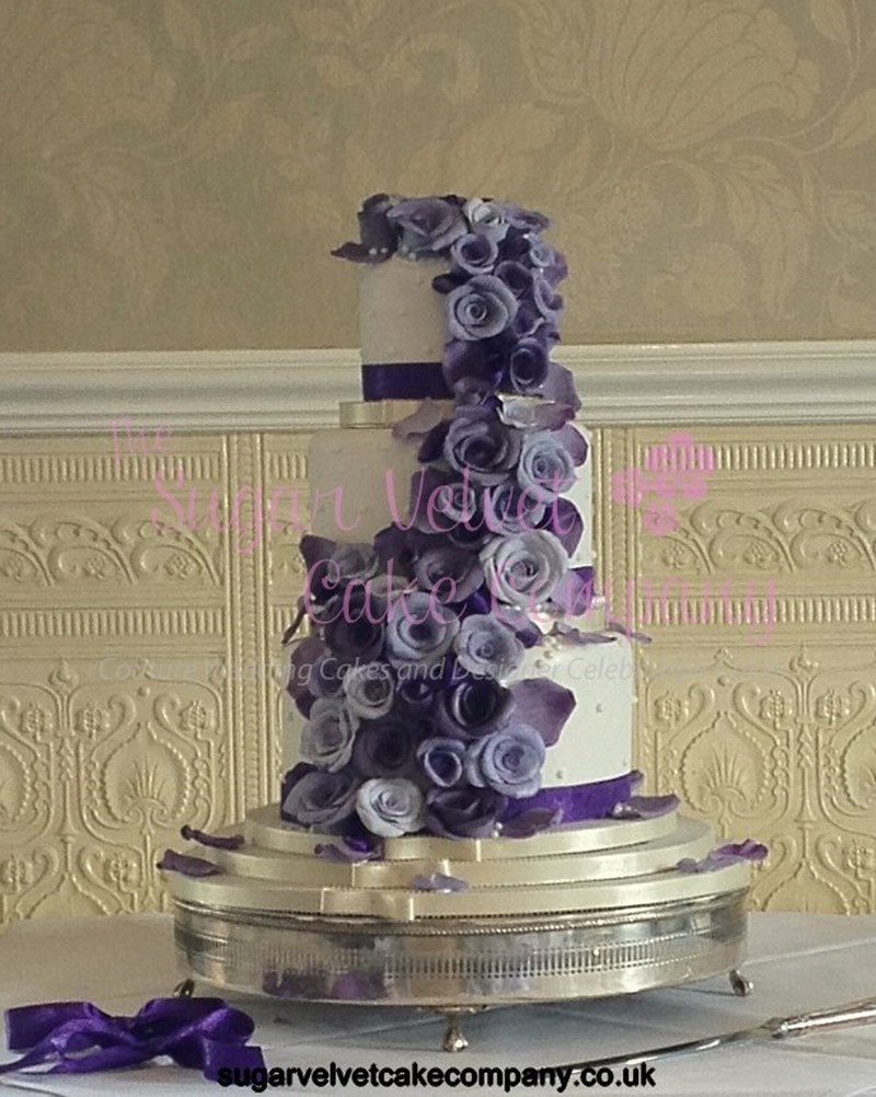 Deep Purple Wedding Cake