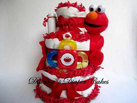 Elmo Baby Diaper Cake