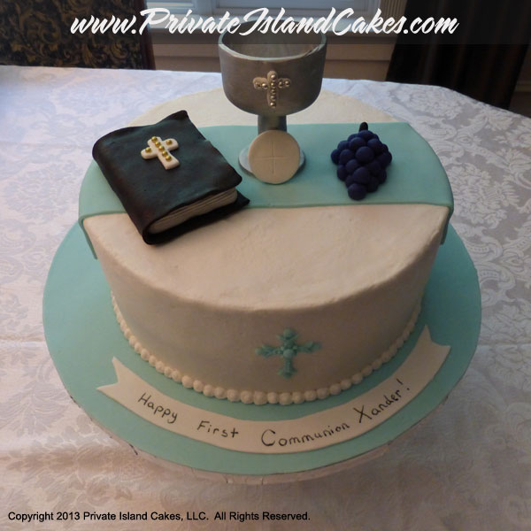 First Communion Buttercream Cakes