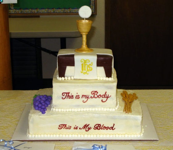 First Communion Cake with Grapes