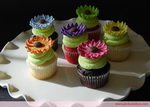 10 Photos of Gerber Daisy Buttercream Cupcakes