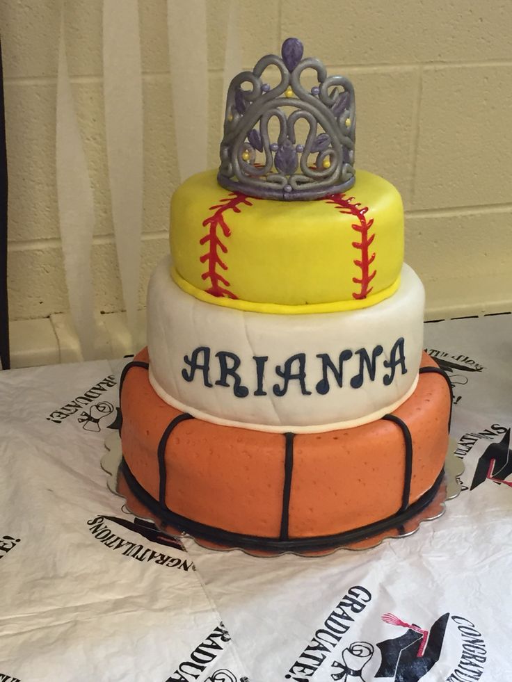 Girls Softball and Basketball Cake