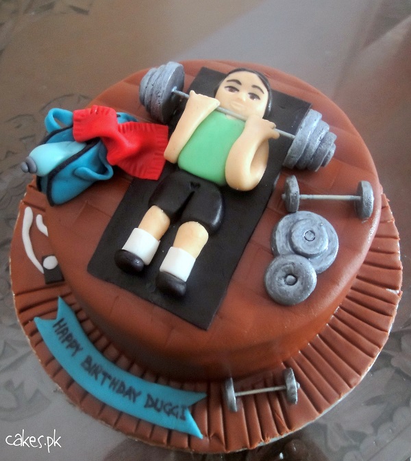 Gym Themed Birthday Cake