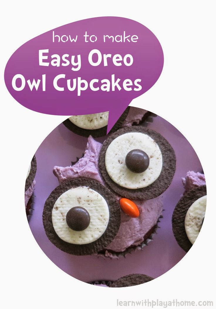 How to Make Owl Cupcakes with Oreos