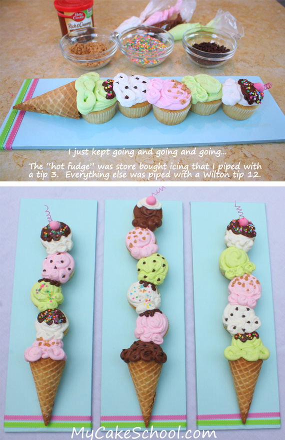 Ice Cream Cone Cupcake Birthday Party