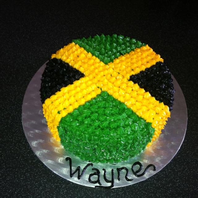 Jamaican Flag Birthday Cake