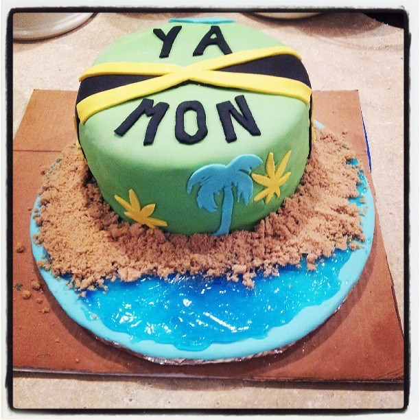 Jamaican Themed Birthday Cake