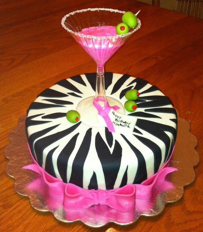 Martini Glass Birthday Cake