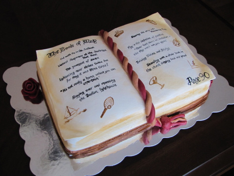 Open Book Birthday Cake