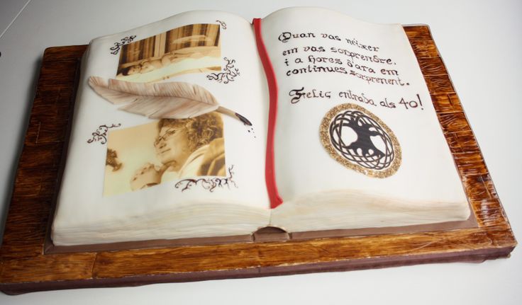 Open Book Cake