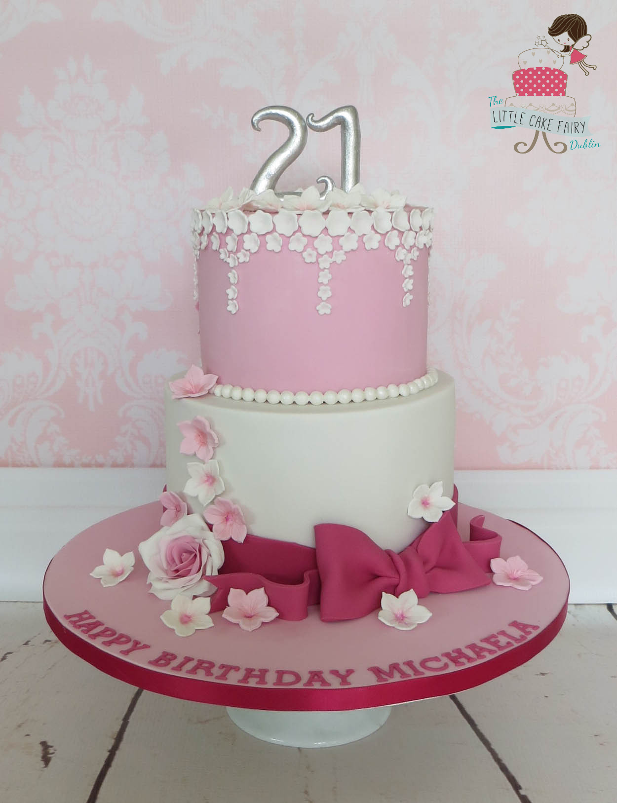 Pink 21st Birthday Cake