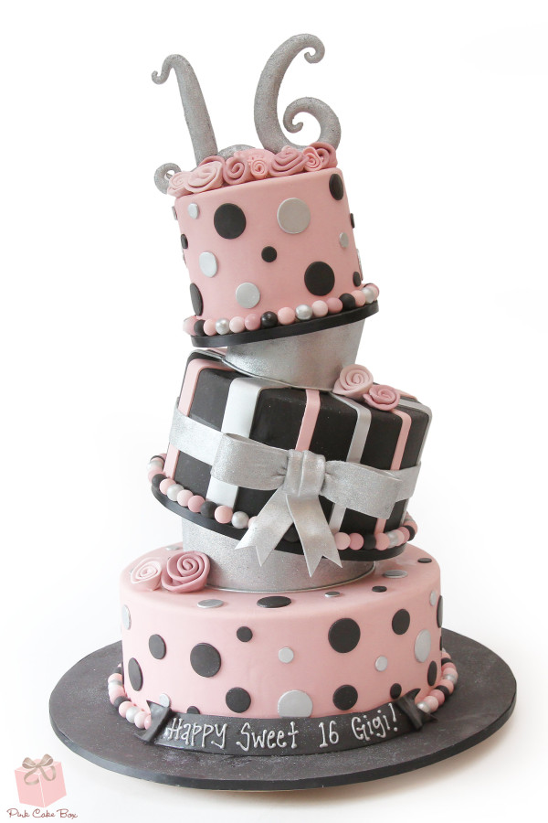 Pink Sweet 16 Cake