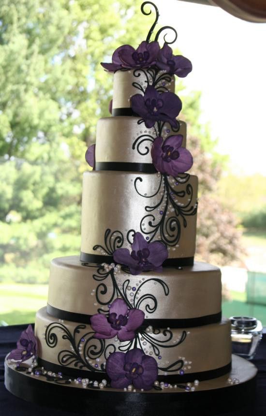 8 Photos of Tumbling Birthday Cakes Purple Silver White