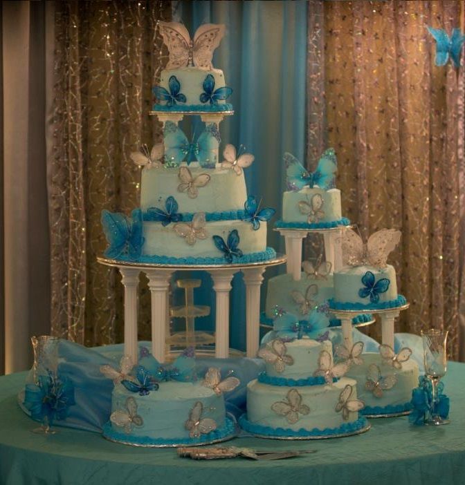 Quinceanera Cake with Butterflies