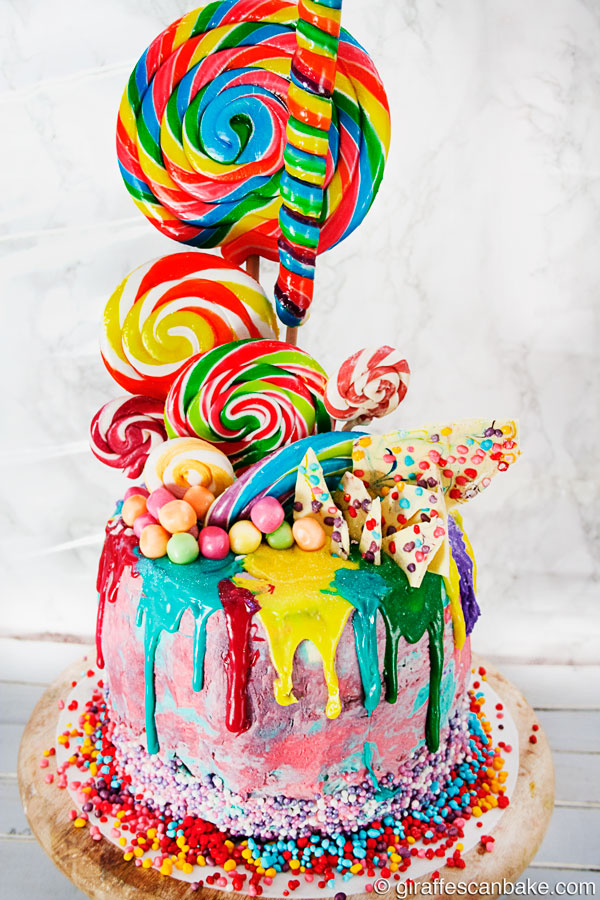 Rainbow Lollipop Birthday Cake