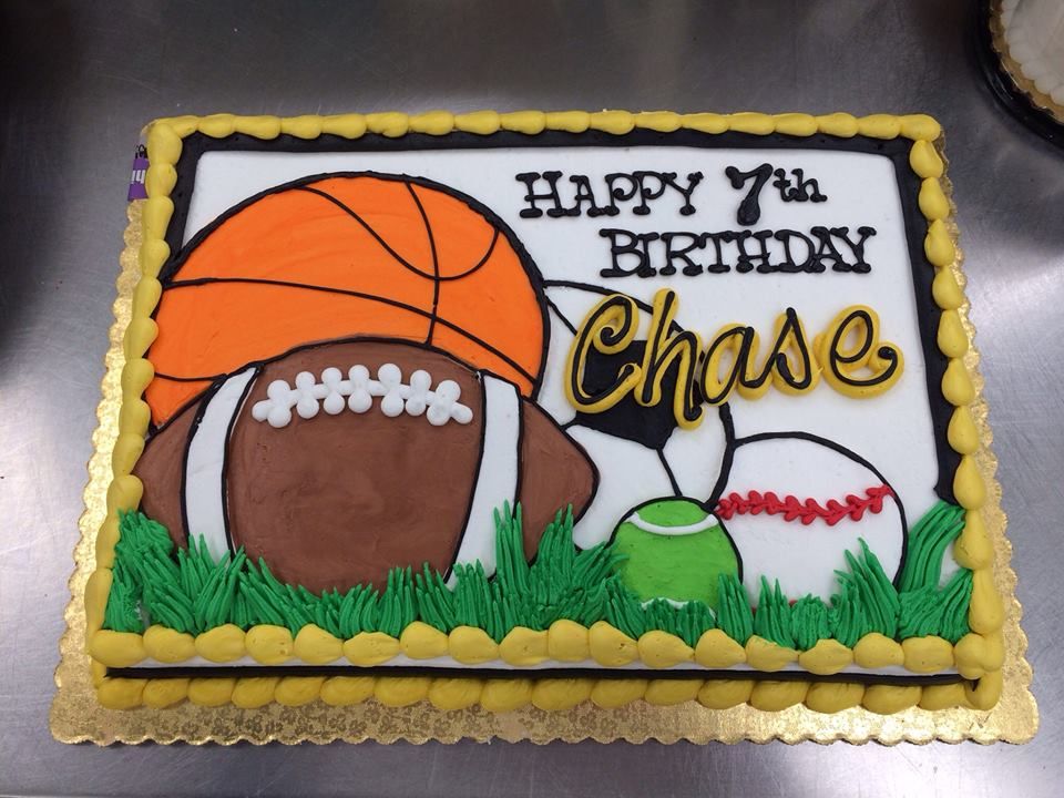 Sports Theme Birthday Cake