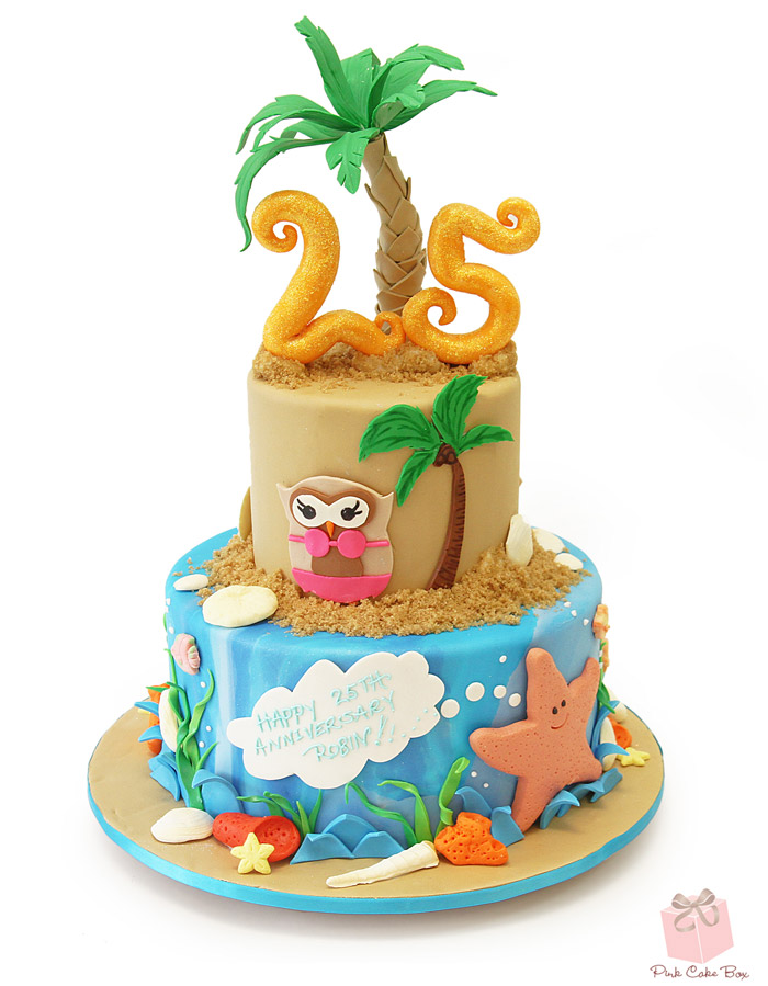 Tropical Themed Birthday Cake