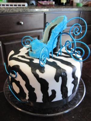 Zebra Print High Heel Cake