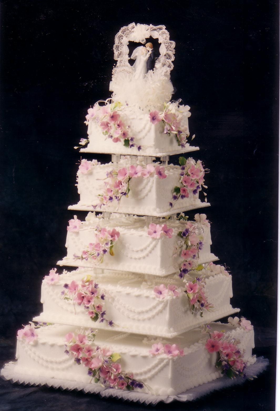 5 Tier Wedding Cake Designs