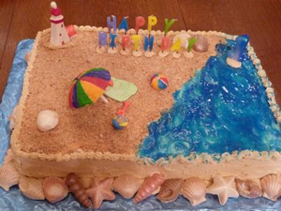 Beach Birthday Cake