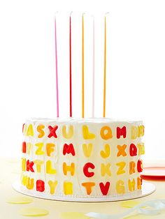 Birthday Cake Candy Letters