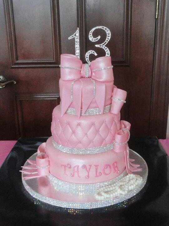 10 Photos of Bling Birthday Cakes Fondant