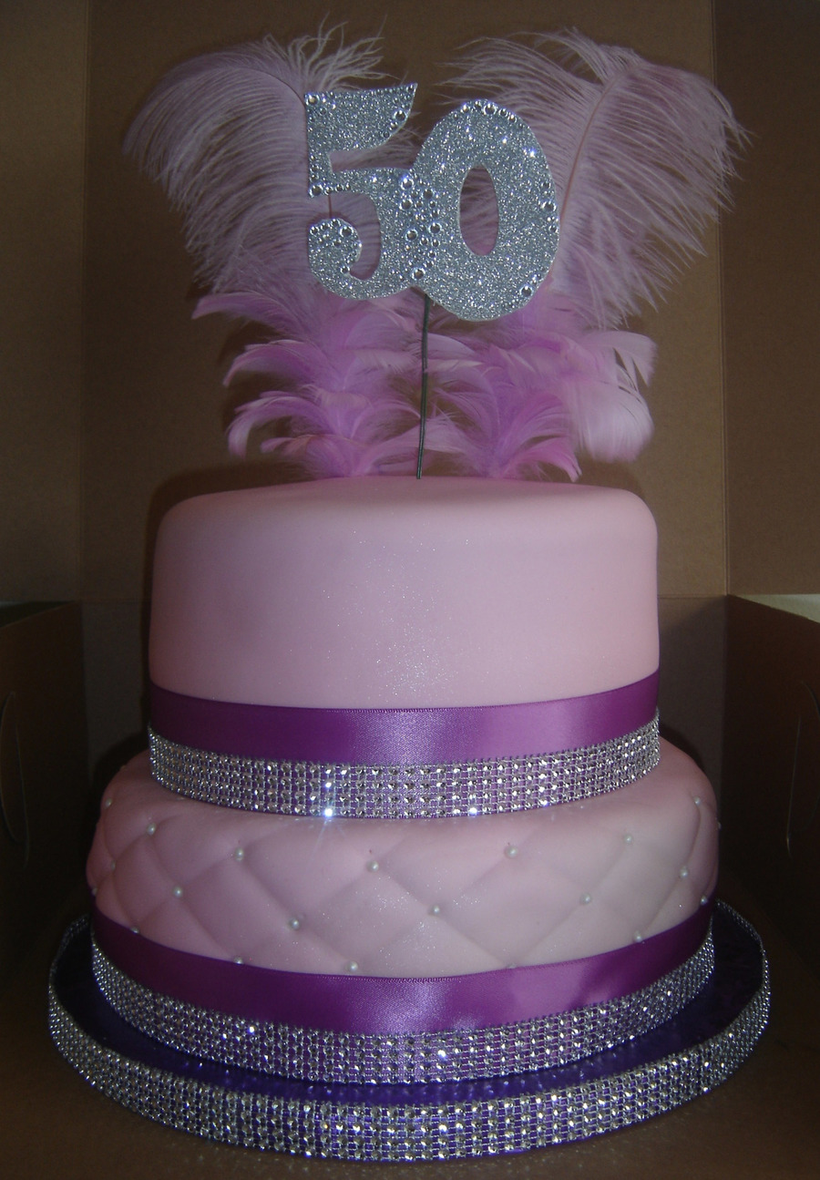 Bling 50th Birthday Cake